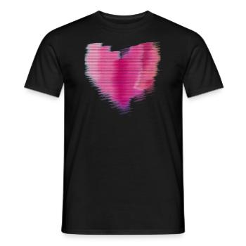 herzen,herz,liebe, love,rot, psychedelisch,pink - Männer T-Shirt - Schwarz - Vorne - AI Model Male 178 light (178cm)
