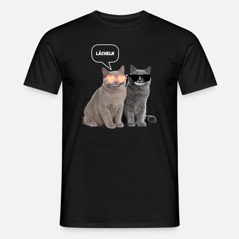 Grinsycats - Männer T-Shirt - Schwarz