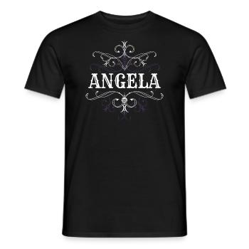 Angela Name Vorname Personalisiert - Männer T-Shirt - Schwarz - Vorne - AI Model Male 178 light (178cm)