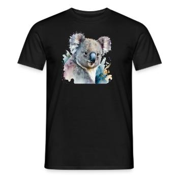 Aquarelle Koala - T-shirt homme - noir - Devant - AI Model Male 178 light (178cm)