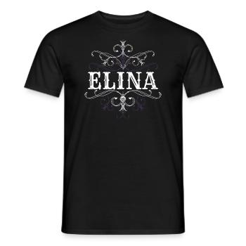 Elina Name Vorname Personalisiert - Männer T-Shirt - Schwarz - Vorne - AI Model Male 178 light (178cm)