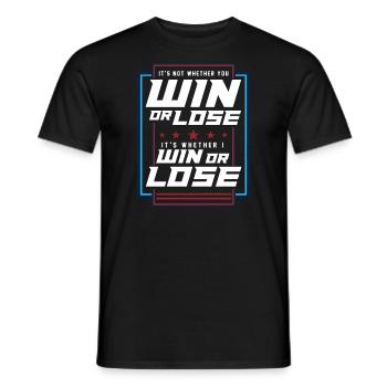 Win Or Loose Inspiration Growth Mindset - Men's T-Shirt - black - Front - AI Model Male 178 light (178cm)