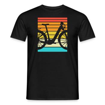 E-Bike Cyclist Cadeau Vélo Cycliste - T-shirt homme - noir - Devant - AI Model Male 178 light (178cm)