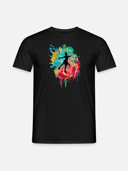 Eiskunstlauf PopArt - Männer T-Shirt - Schwarz