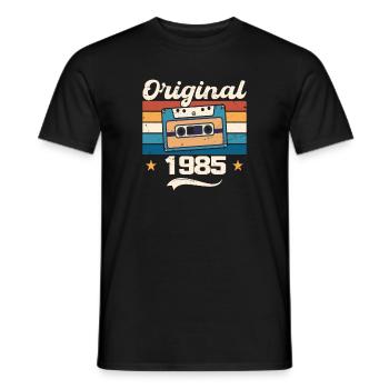 Born Gift Original 1985 Gift Idea 1985 - Men's T-Shirt - black - Front - AI Model Male 178 light (178cm)