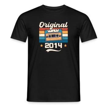 Born Gift Original 2014 Gift Idea 2014 - Men's T-Shirt - black - Front - AI Model Male 178 light (178cm)