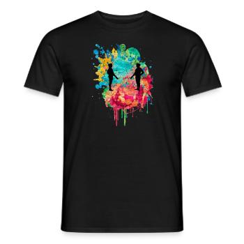 Escrime et escrime PopArt - T-shirt homme - noir - Devant - AI Model Male 178 light (178cm)
