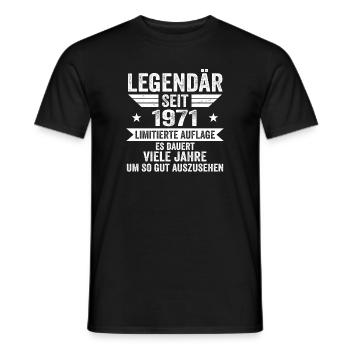 Legendär seit 1971 Limitierte Auflage 1971 - Männer T-Shirt - Schwarz - Vorne - AI Model Male 178 light (178cm)