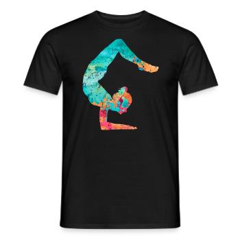 Yoga et Pilates dans PopArt - T-shirt homme - noir - Devant - AI Model Male 178 light (178cm)