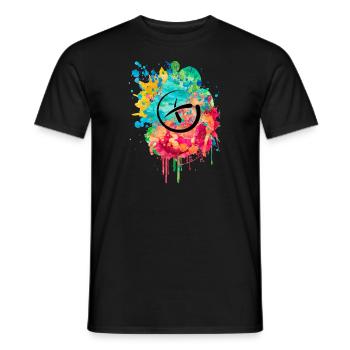 Geocaching PopArt - Männer T-Shirt - Schwarz - Vorne - AI Model Male 178 light (178cm)