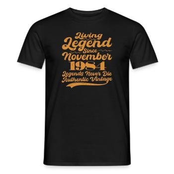 Il était une fois une légende. Novembre 1984 Naissance - T-shirt homme - noir - Devant - AI Model Male 178 light (178cm)