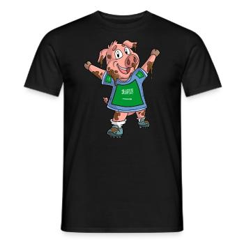 Fan Pig Arabie Saoudite - T-shirt homme - noir - Devant - AI Model Male 178 light (178cm)