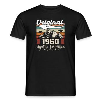 1960 - Geschenk geboren im Jahr 1960 - Männer T-Shirt - Schwarz - Vorne - AI Model Male 178 light (178cm)