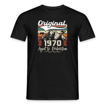 1970 - Cadeau né en 1970 - T-shirt homme - noir - Devant - AI Model Male 178 light (178cm)