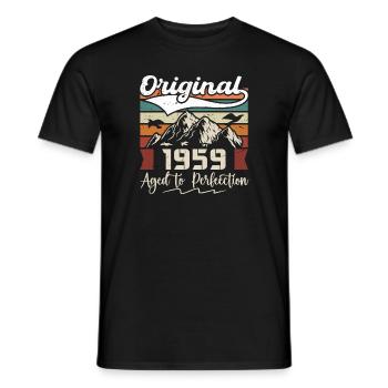 1959 - Geschenk geboren im Jahr 1959 - Männer T-Shirt - Schwarz - Vorne - AI Model Male 178 light (178cm)