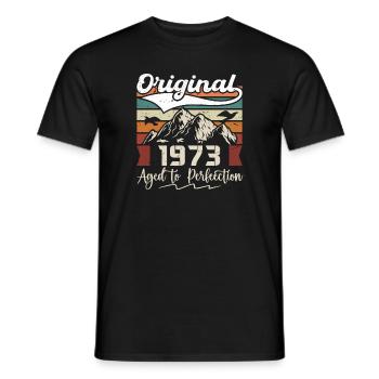 1973 - Geschenk geboren im Jahr 1973 - Männer T-Shirt - Schwarz - Vorne - AI Model Male 178 light (178cm)
