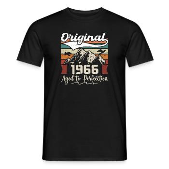 1966 - Gift born in 1966 - Men's T-Shirt - black - Front - AI Model Male 178 light (178cm)