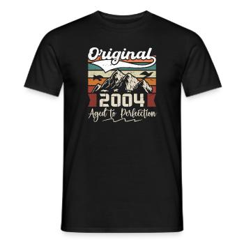 2004 - Geschenk geboren im Jahr 2004 - Männer T-Shirt - Schwarz - Vorne - AI Model Male 178 light (178cm)