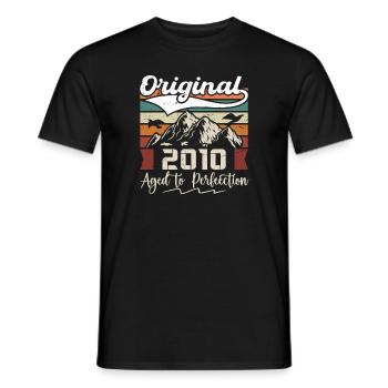 2010 - Gift born in 2010 - Men's T-Shirt - black - Front - AI Model Male 178 light (178cm)
