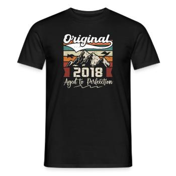 2018 - Cadeau né en 2018 - T-shirt homme - noir - Devant - AI Model Male 178 light (178cm)