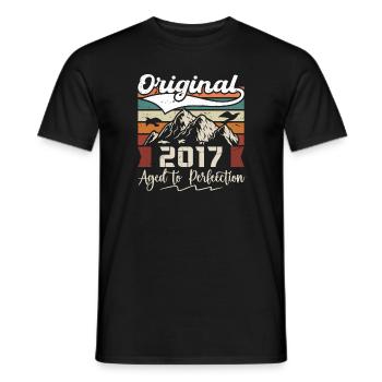2017 - Geschenk geboren im Jahr 2017 - Männer T-Shirt - Schwarz - Vorne - AI Model Male 178 light (178cm)