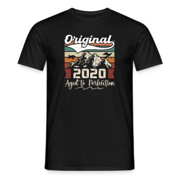 2020 - Cadeau né en 2020 - T-shirt homme - noir - Devant - AI Model Male 178 light (178cm)