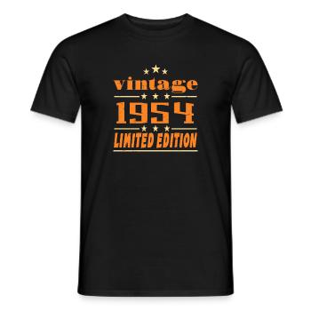 1954 Vintage Retro Geburtstag Bday Geschenk 1954 - Männer T-Shirt - Schwarz - Vorne - AI Model Male 178 light (178cm)