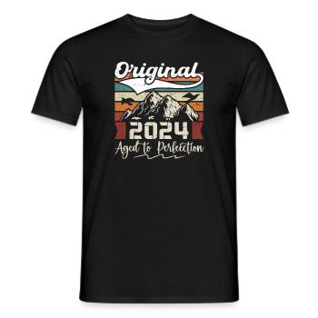 2024 - Cadeau né en 2024 - T-shirt homme - noir - Devant - AI Model Male 178 light (178cm)