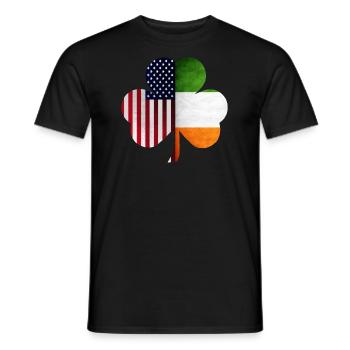 Irlandais et Américain - T-shirt homme - noir - Devant - AI Model Male 178 light (178cm)