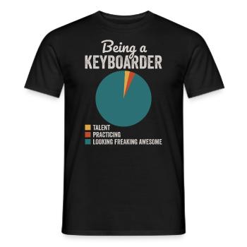 Als Keyboarder Musiker Keyboarder - Männer T-Shirt - Schwarz - Vorne - AI Model Male 178 light (178cm)