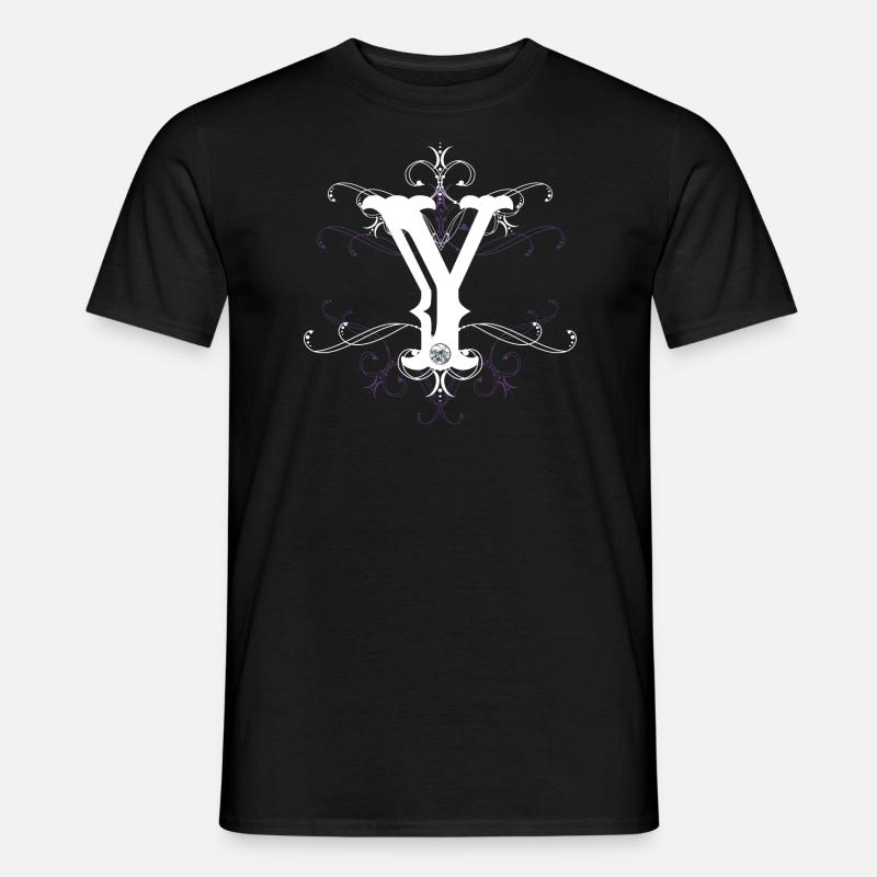 Buchstabe Y Ypsilon Buchstabe-Y - Männer T-Shirt - Schwarz