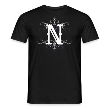Buchstabe N Buchstabe-N - Männer T-Shirt - Schwarz - Vorne - AI Model Male 178 light (178cm)