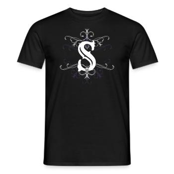 Lettre S Lettre-S - T-shirt homme - noir - Devant - AI Model Male 178 light (178cm)