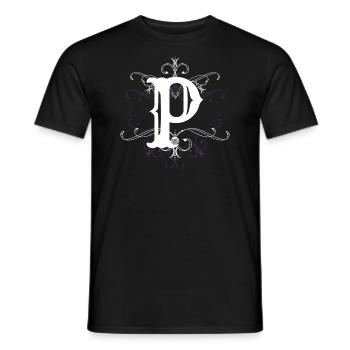 Letter P Letter P - Men's T-Shirt - black - Front - AI Model Male 178 light (178cm)