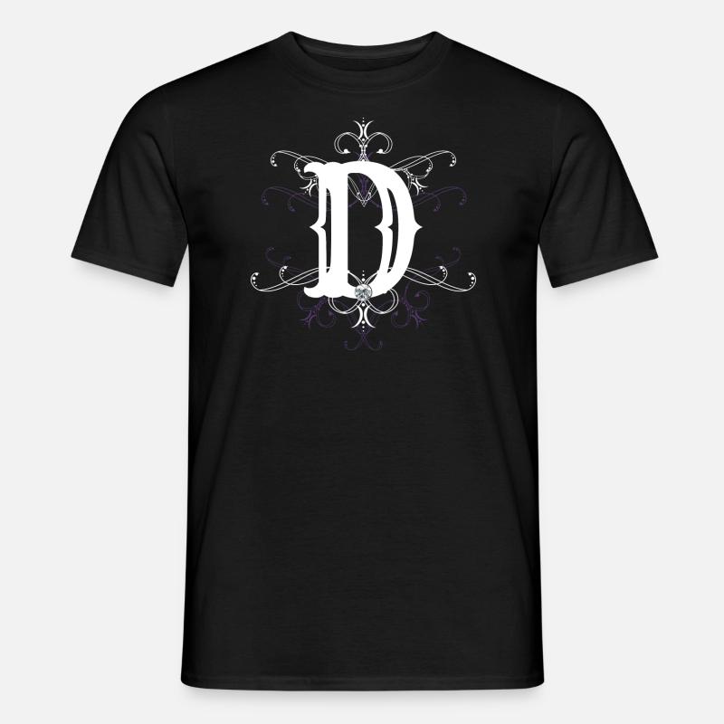 Letter D, point (D) - Men’s T-shirt - black