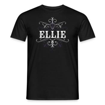 Ellie Surname First Name Personalized - Men's T-Shirt - black - Front - AI Model Male 178 light (178cm)