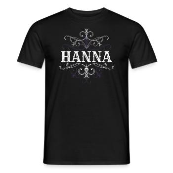 Hanna Nom Prénom personnalisé - T-shirt homme - noir - Devant - AI Model Male 178 light (178cm)