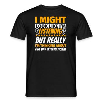 One Day International Funny Gift - Men's T-Shirt - black - Front - AI Model Male 178 light (178cm)