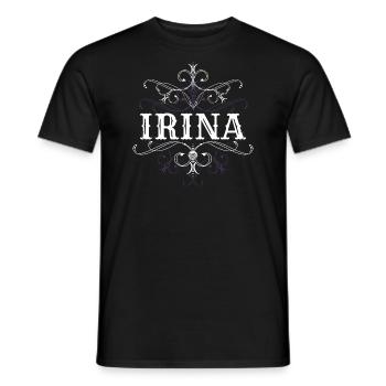 Irina Name Vorname Personalisiert - Männer T-Shirt - Schwarz - Vorne - AI Model Male 178 light (178cm)