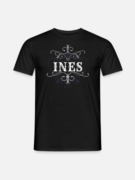 Ines Nom Prénom Personnalisé - T-shirt homme - noir