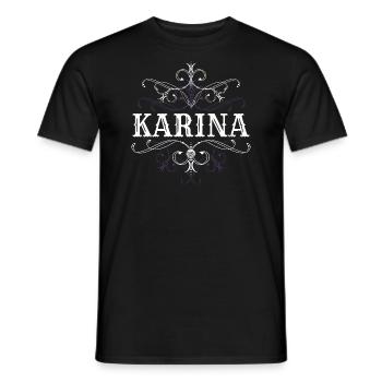 Karina Name Vorname Personalisiert - Männer T-Shirt - Schwarz - Vorne - AI Model Male 178 light (178cm)