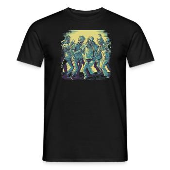 Dancing Zombies - Motif de zombie effrayant - T-shirt homme - noir - Devant - AI Model Male 178 light (178cm)