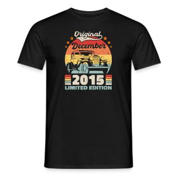 Décembre 2015 Cadeau d’anniversaire Décembre 2015 - T-shirt homme - noir - Devant - AI Model Male 178 light (178cm)