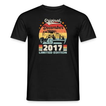 Dezember 2017 Geburtstagsgeschenk Dezember 2017 - Männer T-Shirt - Schwarz - Vorne - AI Model Male 178 light (178cm)
