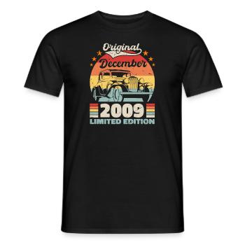Dezember 2009 Geburtstagsgeschenk Dezember 2009 - Männer T-Shirt - Schwarz - Vorne - AI Model Male 178 light (178cm)