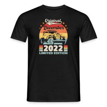 December 2022 Birthday Gift December 2022 - Men's T-Shirt - black - Front - AI Model Male 178 light (178cm)