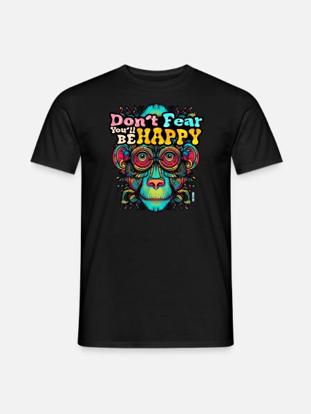Singe sage / philosophe - T-shirt homme - noir