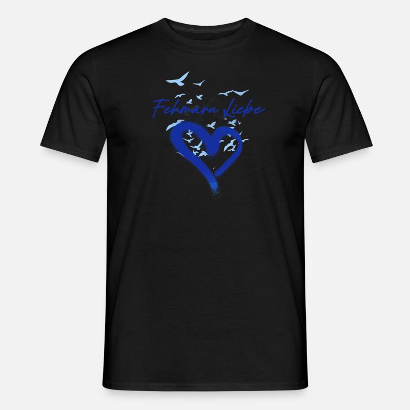 Fehmarn,möwen,anker,vogelschwarm - Männer T-Shirt - Schwarz