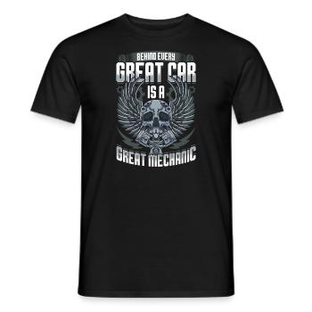 Mécanicien automobile Mécanicien automobile Mécanicien automobile Mécanicien automobile - T-shirt homme - noir - Devant - AI Model Male 178 light (178cm)