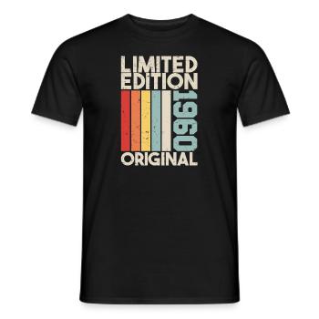 1960 - Limited Edition Birthday Gift 1960 Original - Men's T-Shirt - black - Front - AI Model Male 178 light (178cm)